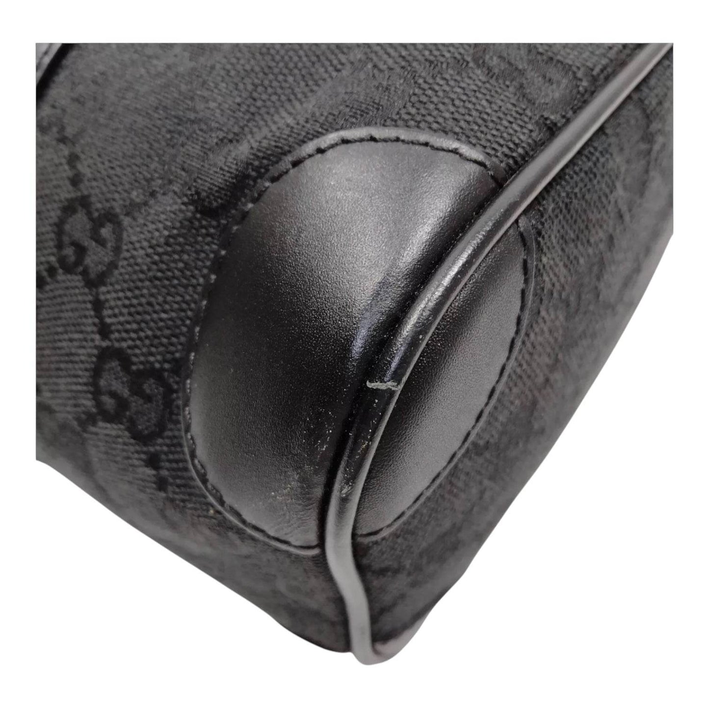 Gucci Black GG Canvas Boston Bag in new condition rare find - Luxbrandz