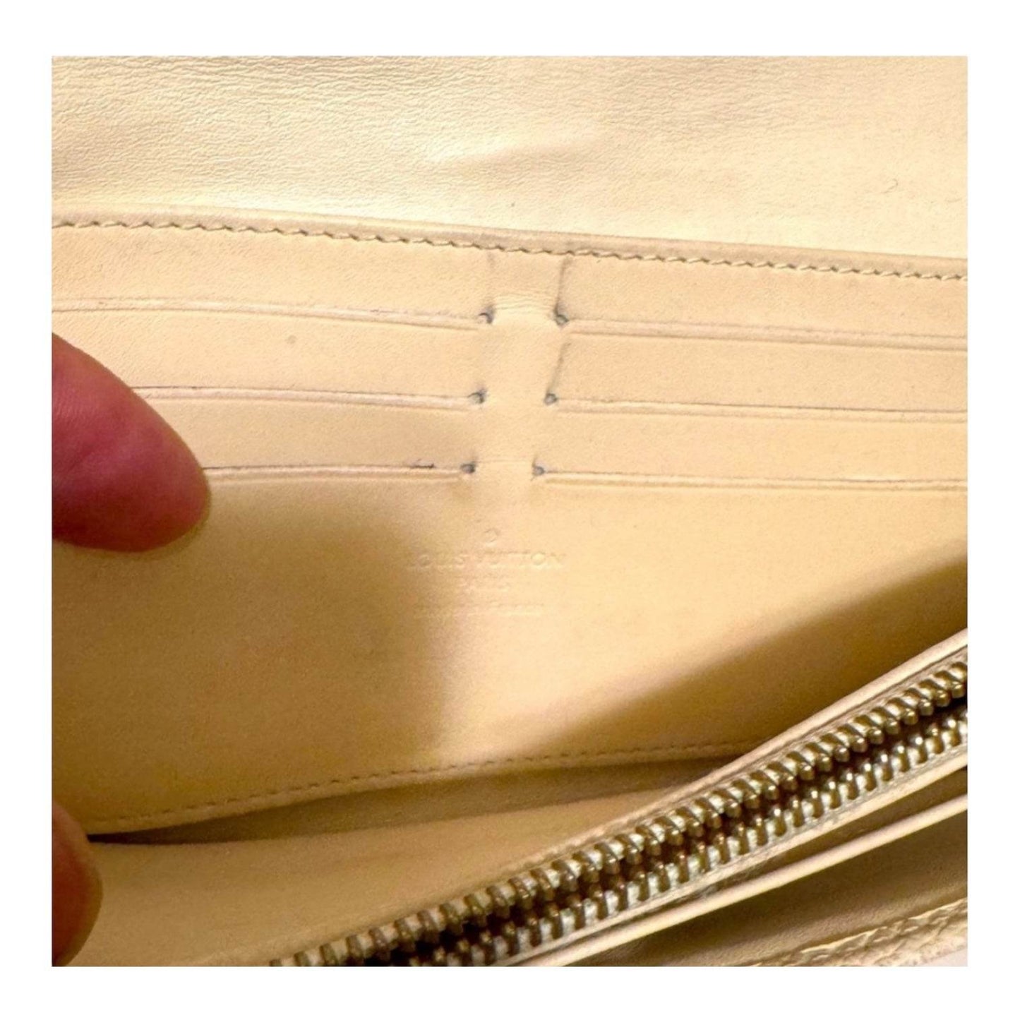 Louis Vuitton Favori Suhali Leather Wallet Portefeuille Le Fabuleux Cream 860548 New Condition - Luxbrandz