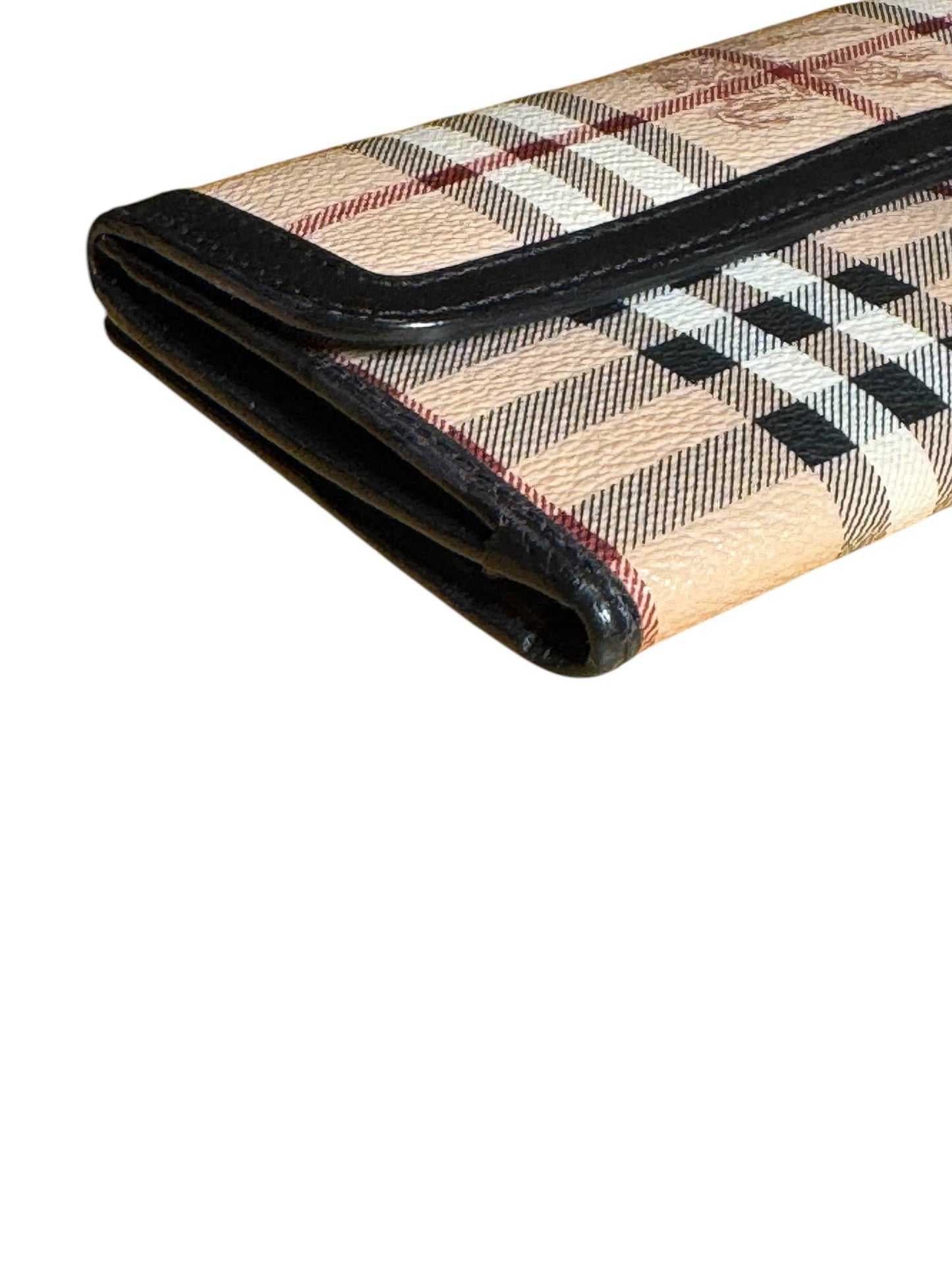 BURBERRY Haymarket Check Coated Canvas Long Continental Wallet - Luxbrandz
