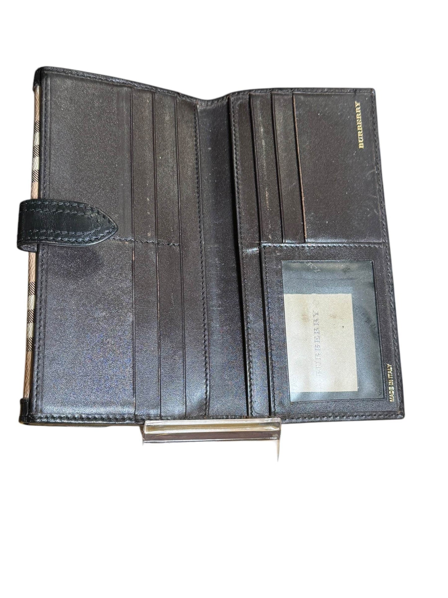 BURBERRY Haymarket Check Coated Canvas Long Continental Wallet - Luxbrandz