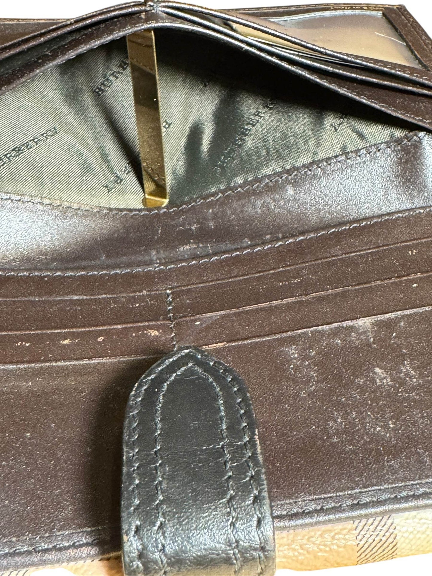 BURBERRY Haymarket Check Coated Canvas Long Continental Wallet - Luxbrandz