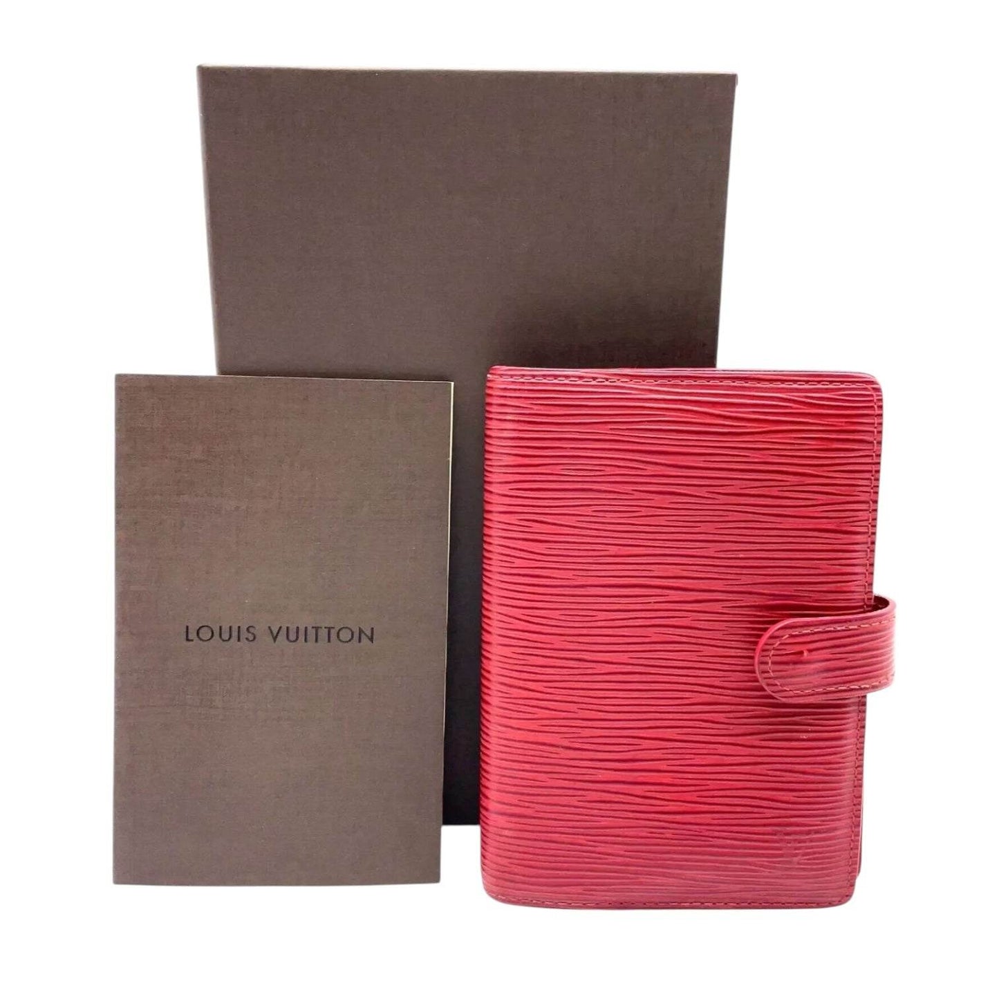 Louis EPI Leather Agenda PM in Red Color in Excellent Condition - Luxbrandz