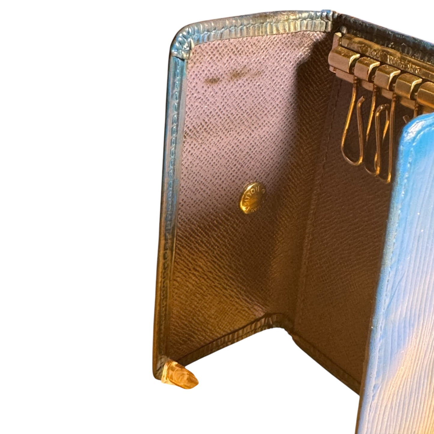 Louis Vuitton EPI Leather Blue Key Ring Key Wallet