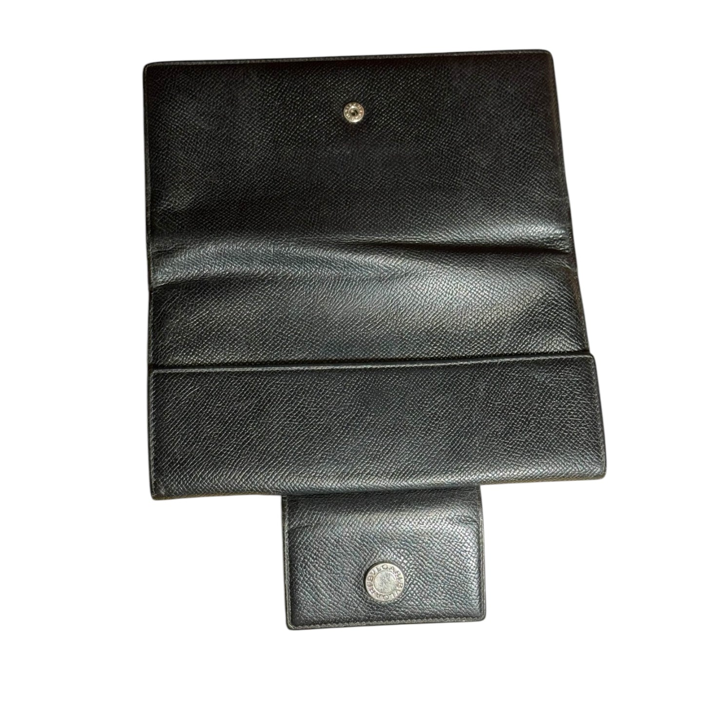 Bvlgari Black Leather Long Bifold Wallet in NWOT mint condition.