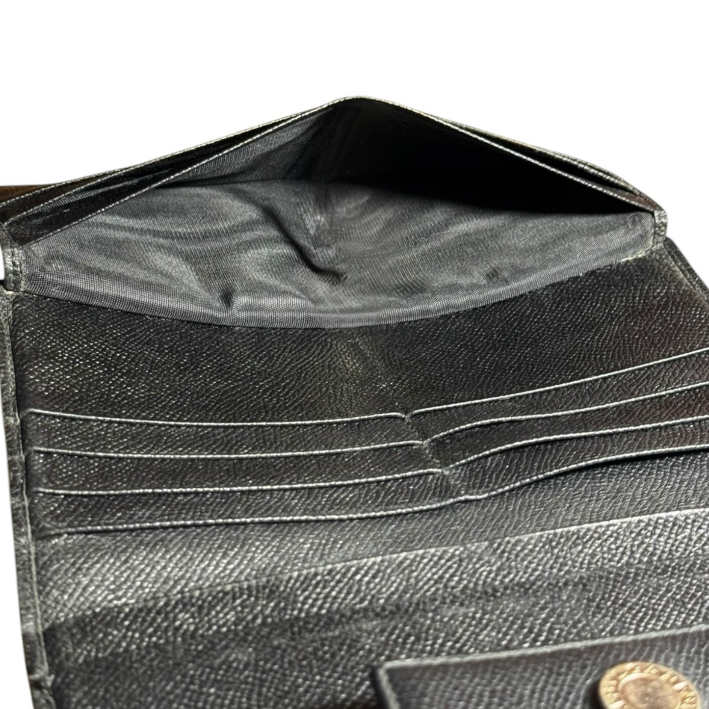 Bvlgari Black Leather Long Bifold Wallet in NWOT mint condition.
