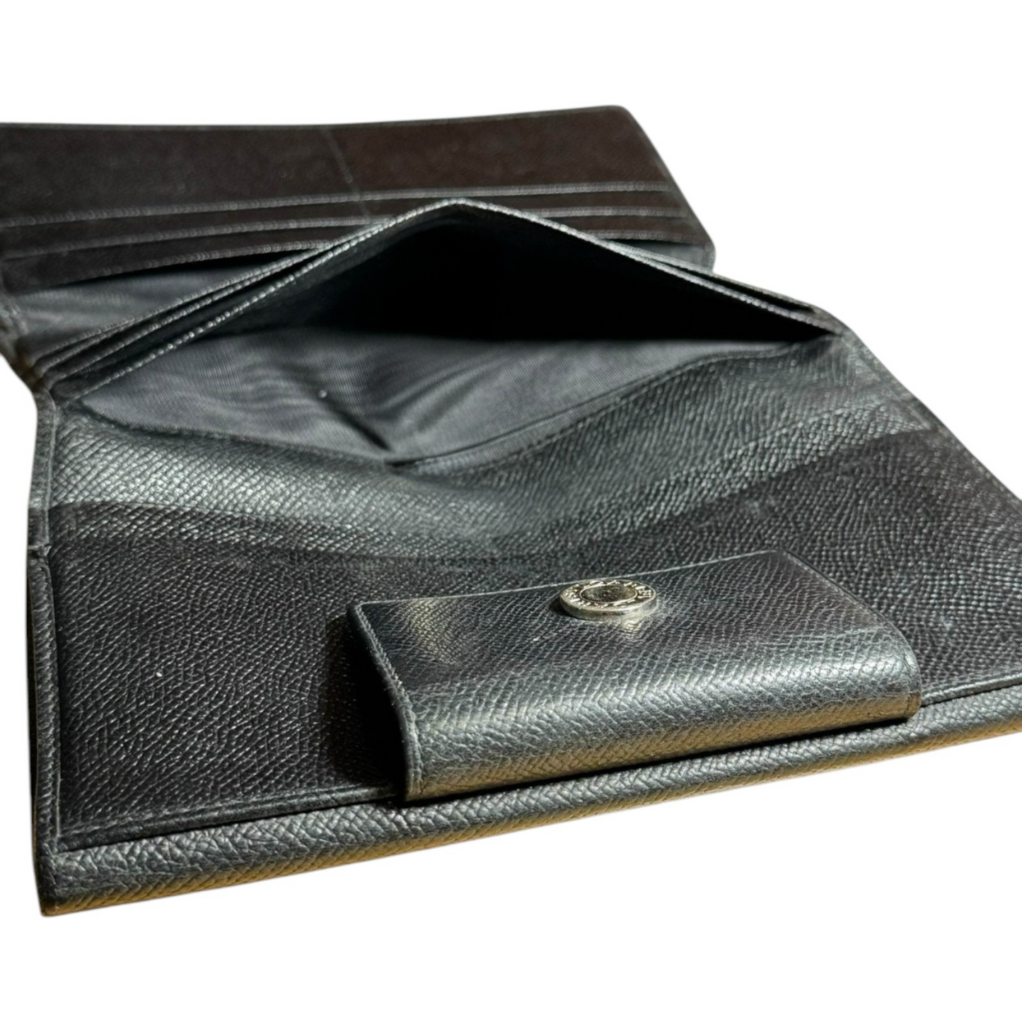 Bvlgari Black Leather Long Bifold Wallet in NWOT mint condition.