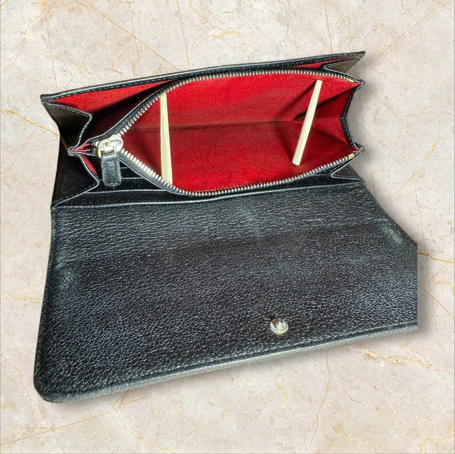 Bvlgari Black Canvas Long Wallet Authentic - Luxbrandz