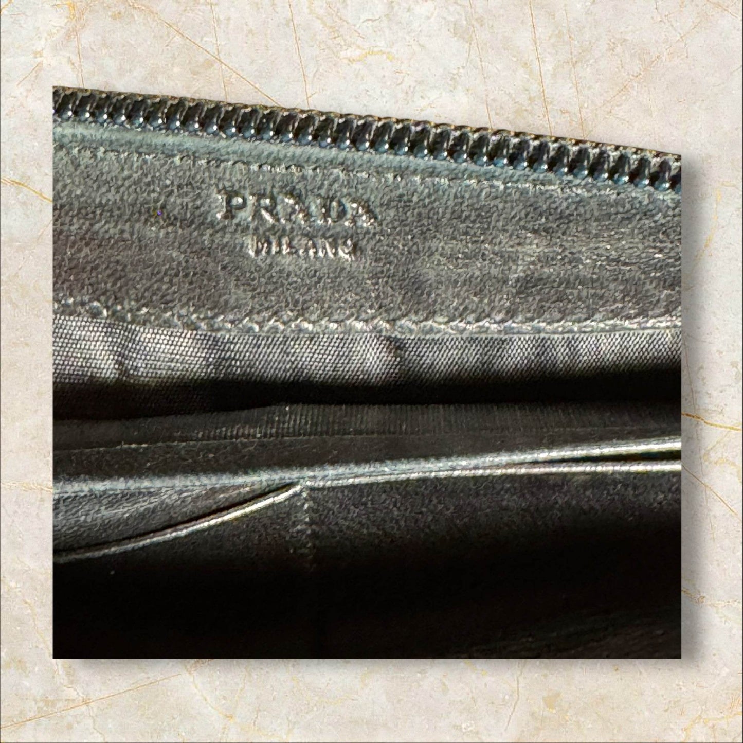 PRADA LAMBSKIN clutch bag zipper in excellent condition - Luxbrandz