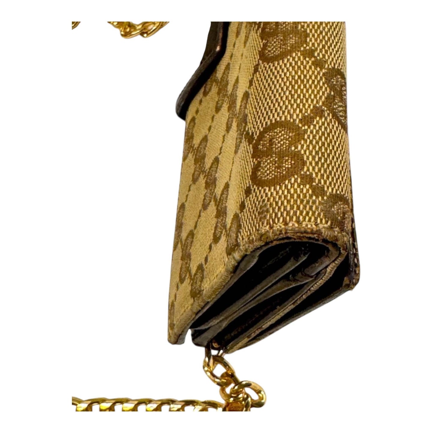 GUCCI BEIGE/EBONY GG CANVAS HORSEBIT LONG FLAP WALLET IN MINT CONDITION - Luxbrandz