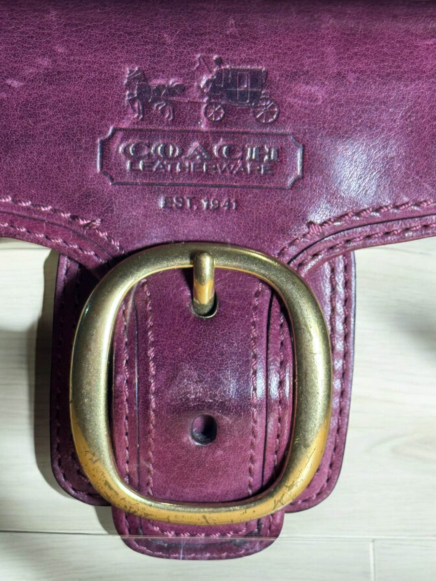 Coach Wallet with brass buckle in MINT condition. - Luxbrandz