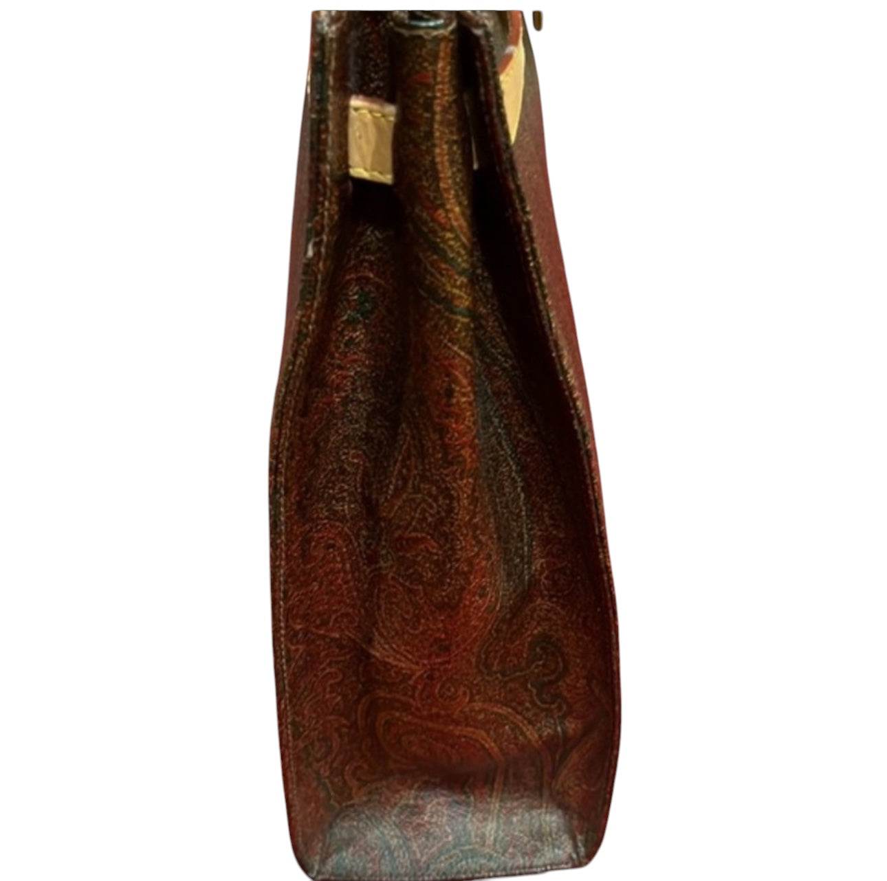 ETRO Classic paisely Kelly Leathey bag shoulder style with matching wallet. - Luxbrandz