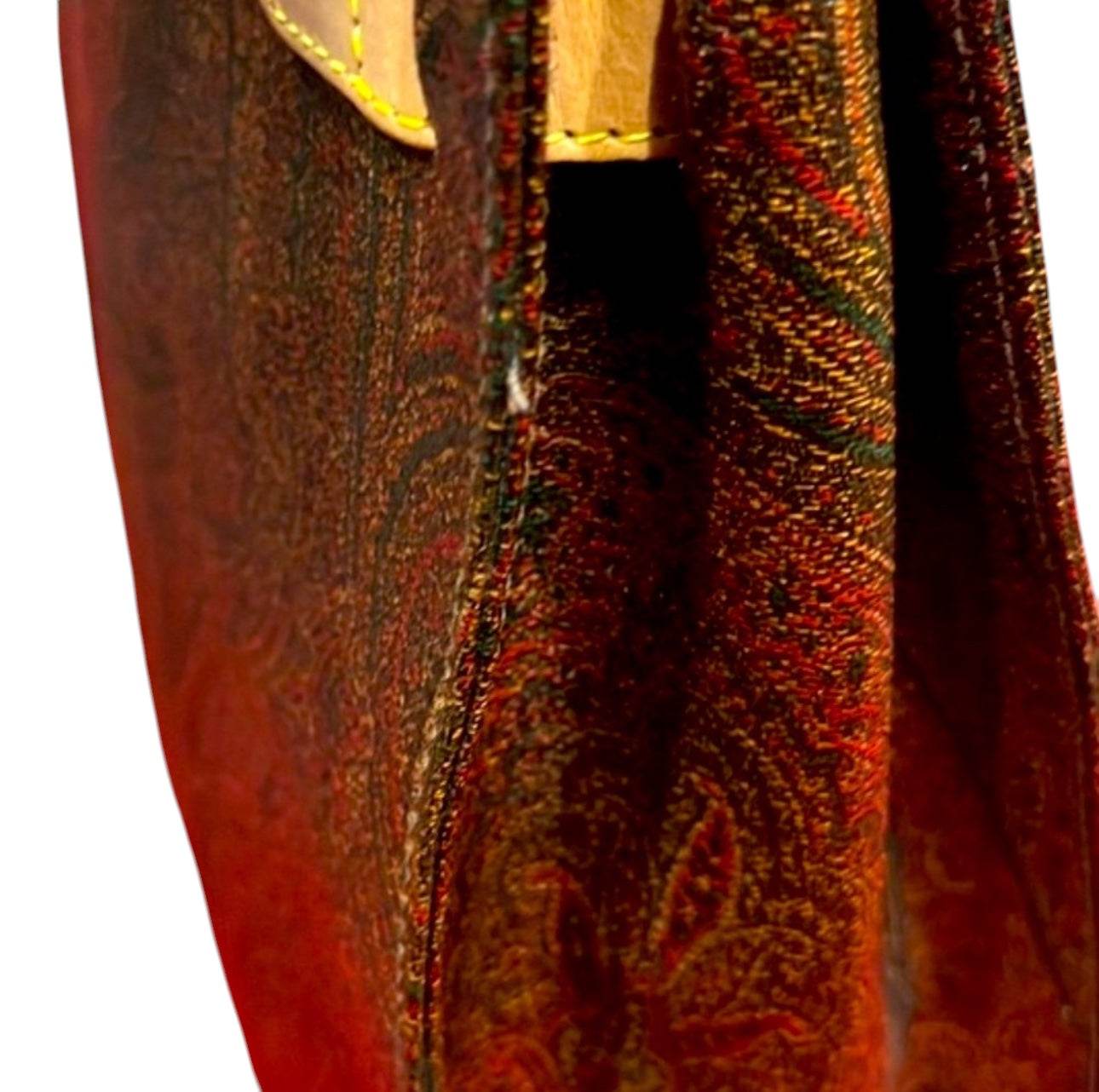 ETRO Classic paisely Kelly Leathey bag shoulder style with matching wallet. - Luxbrandz