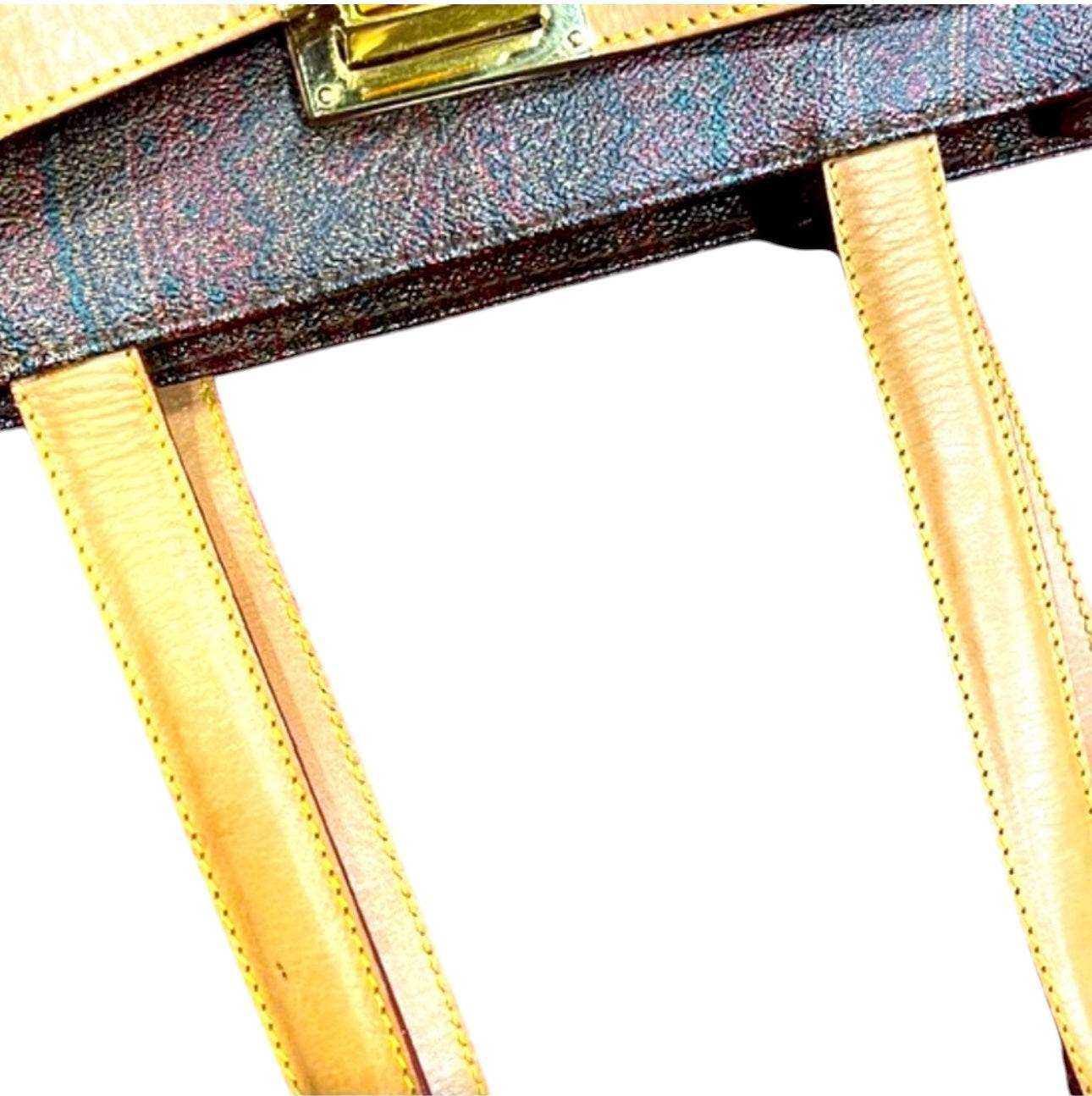 ETRO Classic paisely Kelly Leathey bag shoulder style with matching wallet. - Luxbrandz