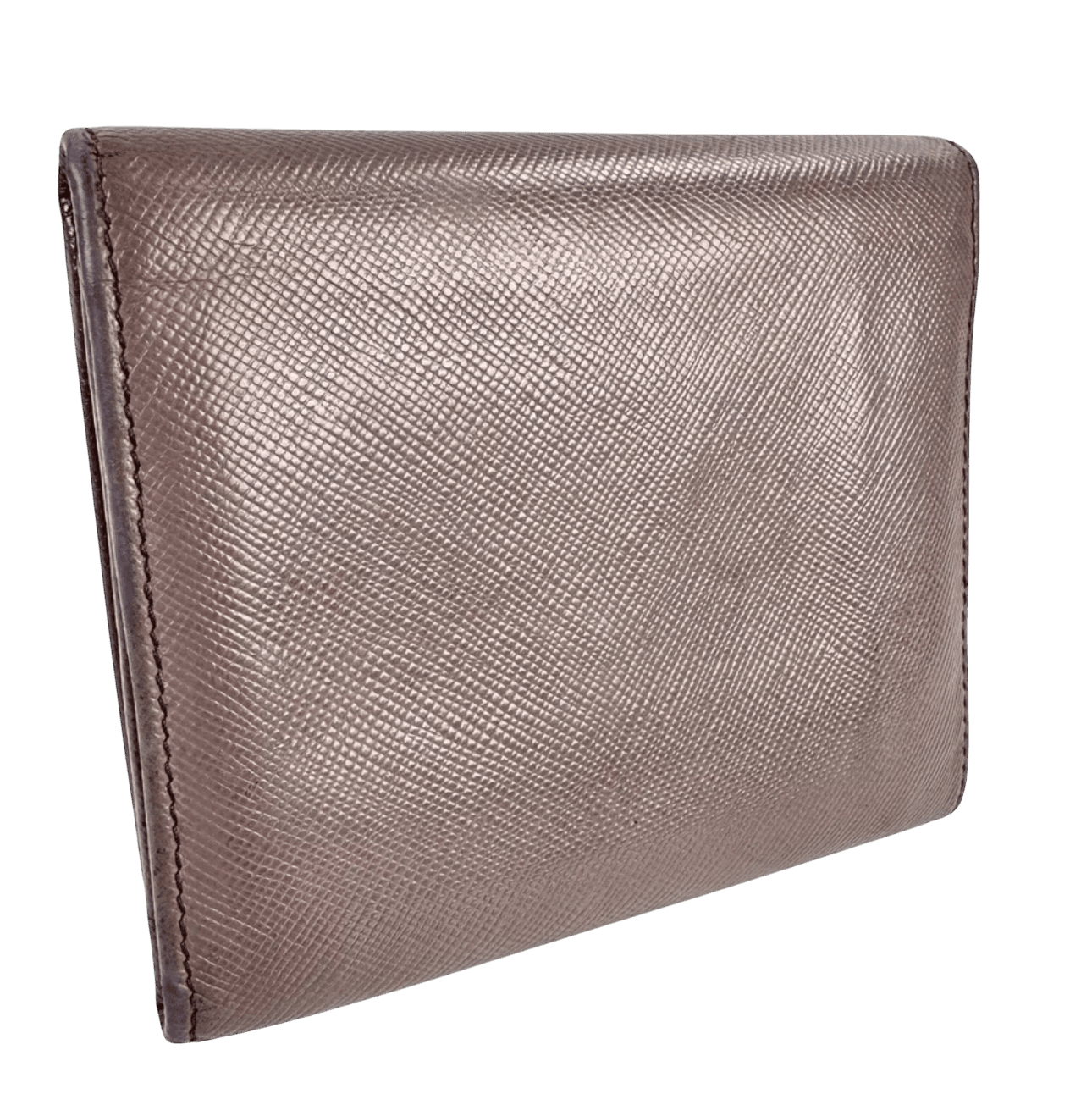 PRADA fold leather wallet purple authent - Luxbrandz