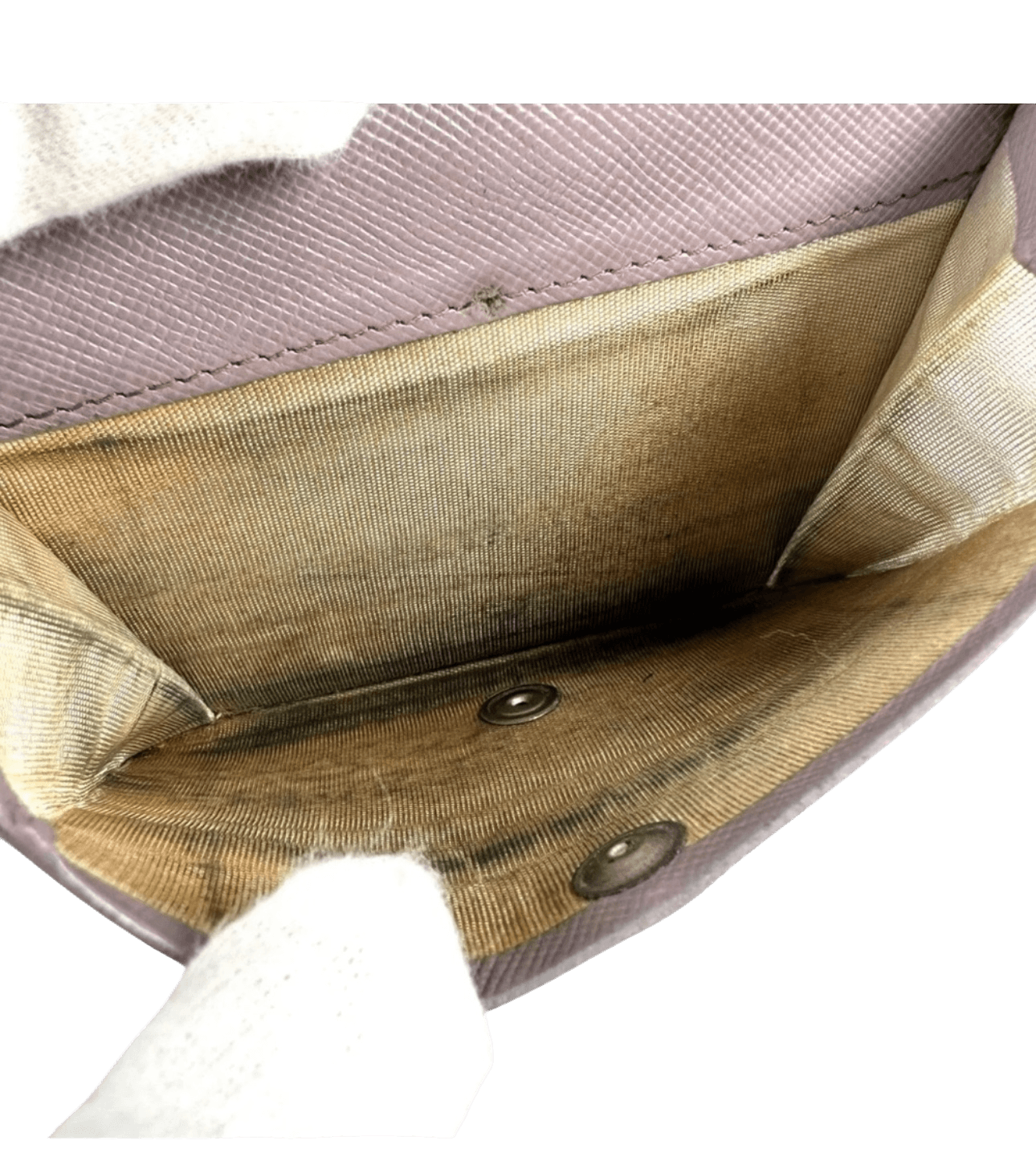 PRADA fold leather wallet purple authent - Luxbrandz