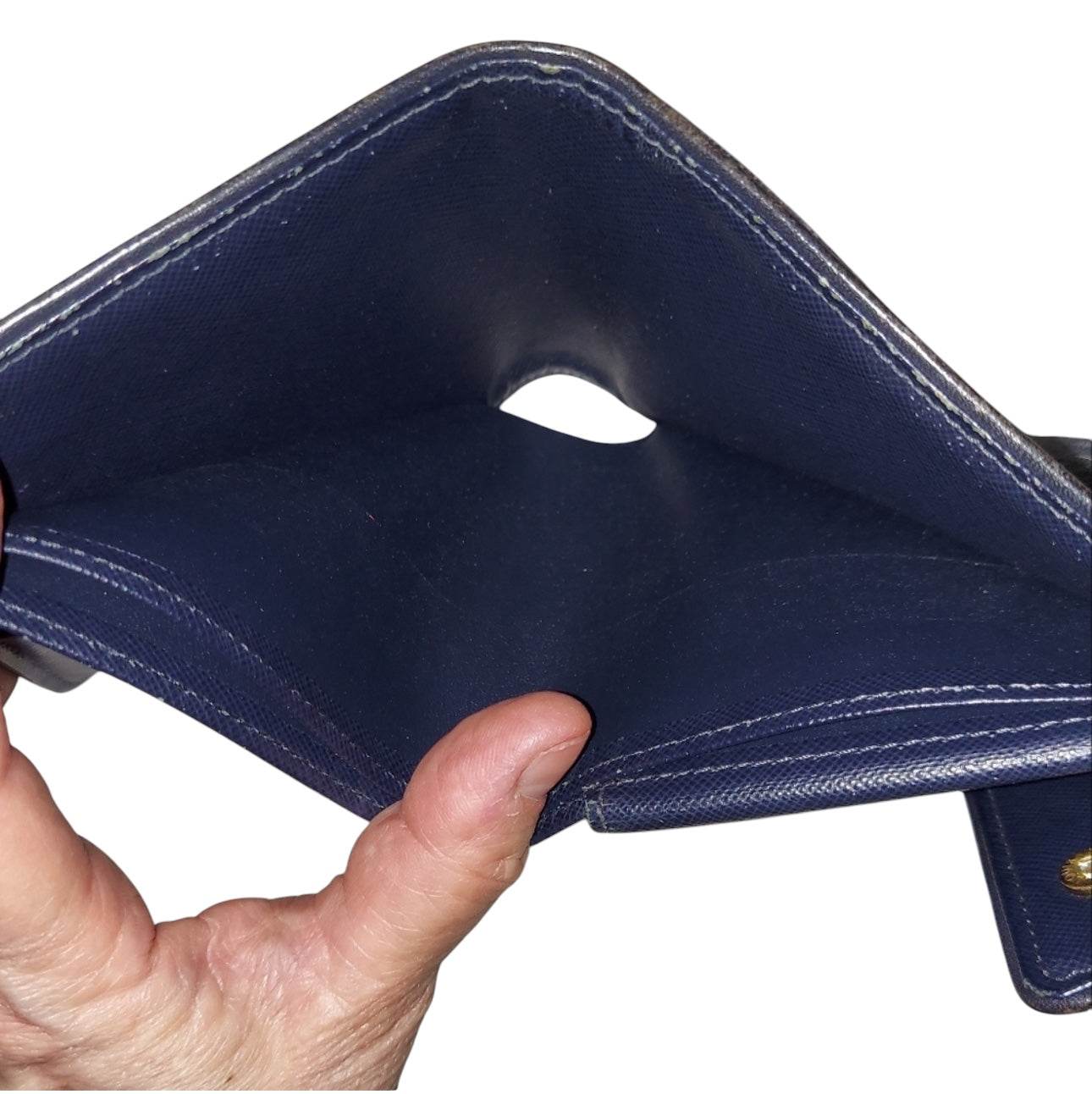 Louis Vuitton Monogram mini wallet in navy - Luxbrandz