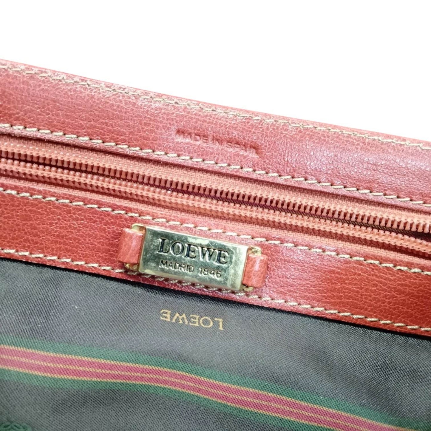 LOEWE Red Genuine Leather With Top Handle Crossbody / Shoulder Bag in excellent condition - Luxbrandz