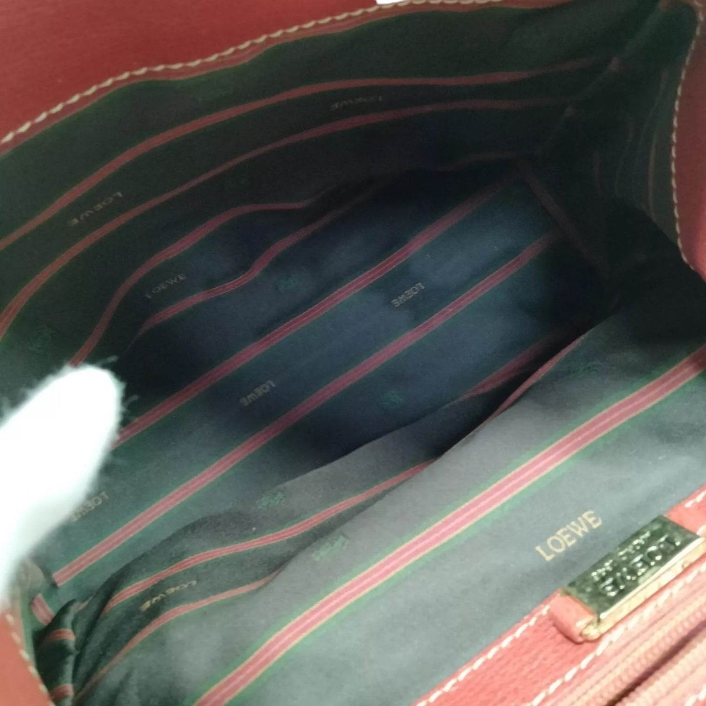 LOEWE Red Genuine Leather With Top Handle Crossbody / Shoulder Bag in excellent condition - Luxbrandz