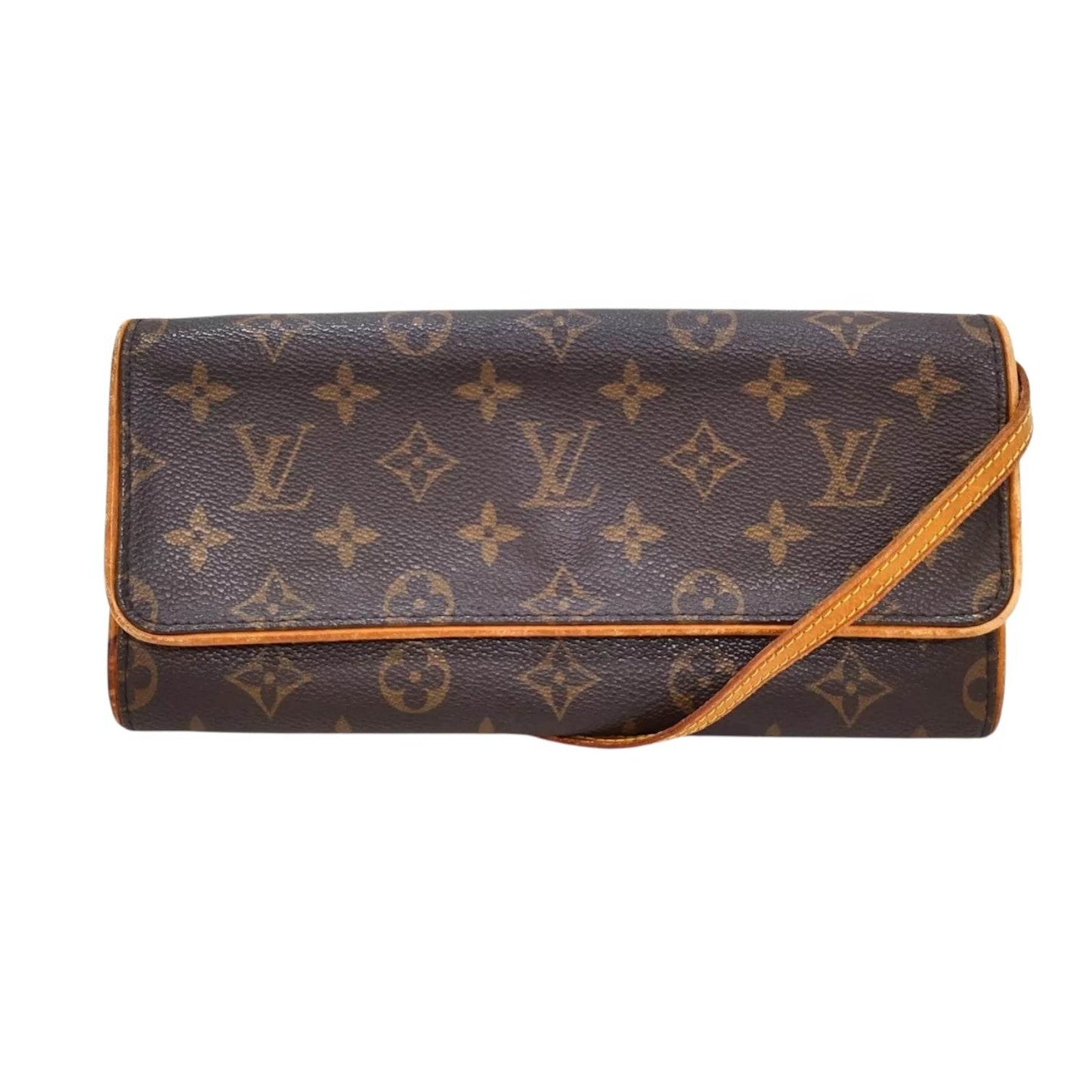 Louis Vuitton Monogram Twin Pouchette in mint condition genuine leather crossbody bag - Luxbrandz