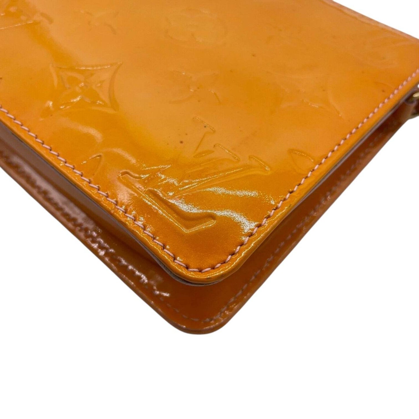 Louis Vuitton Vernice Lexington Yellow Accessory Pouch in mint condition. - Luxbrandz
