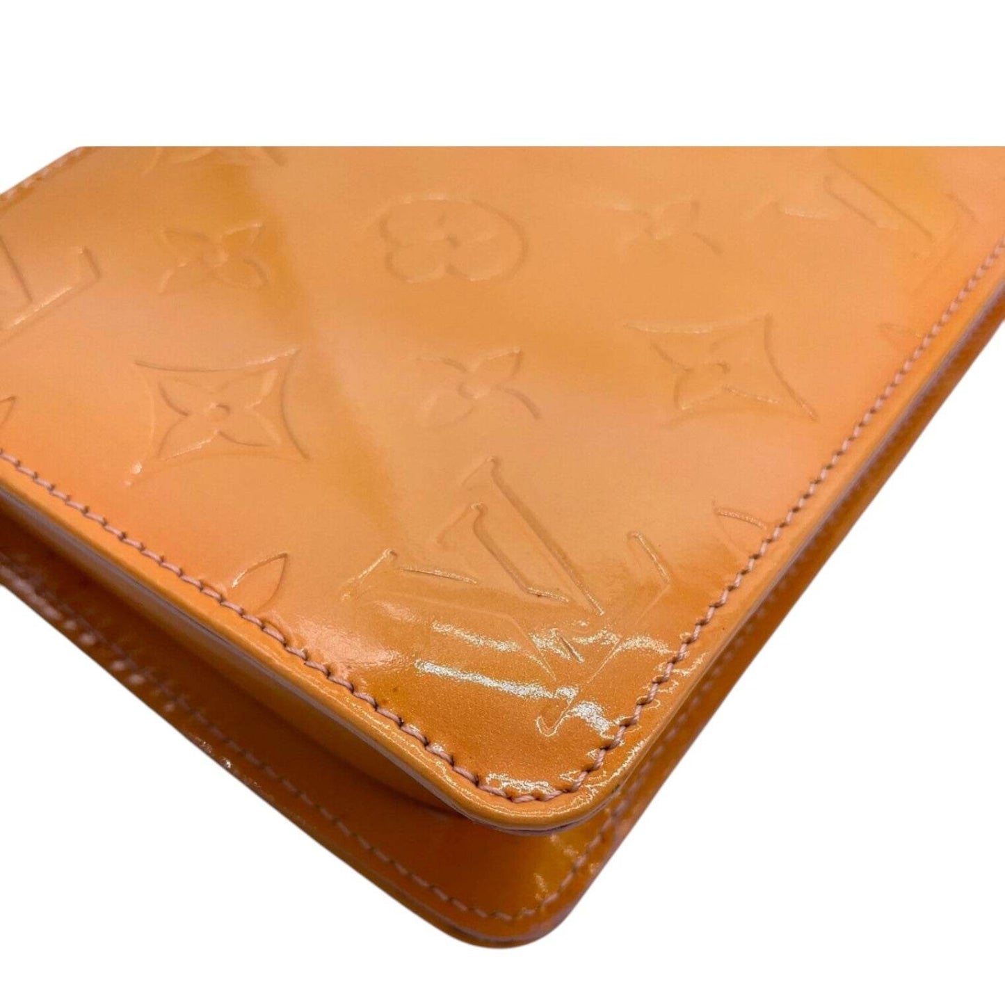 Louis Vuitton Vernice Lexington Yellow Accessory Pouch in mint condition. - Luxbrandz