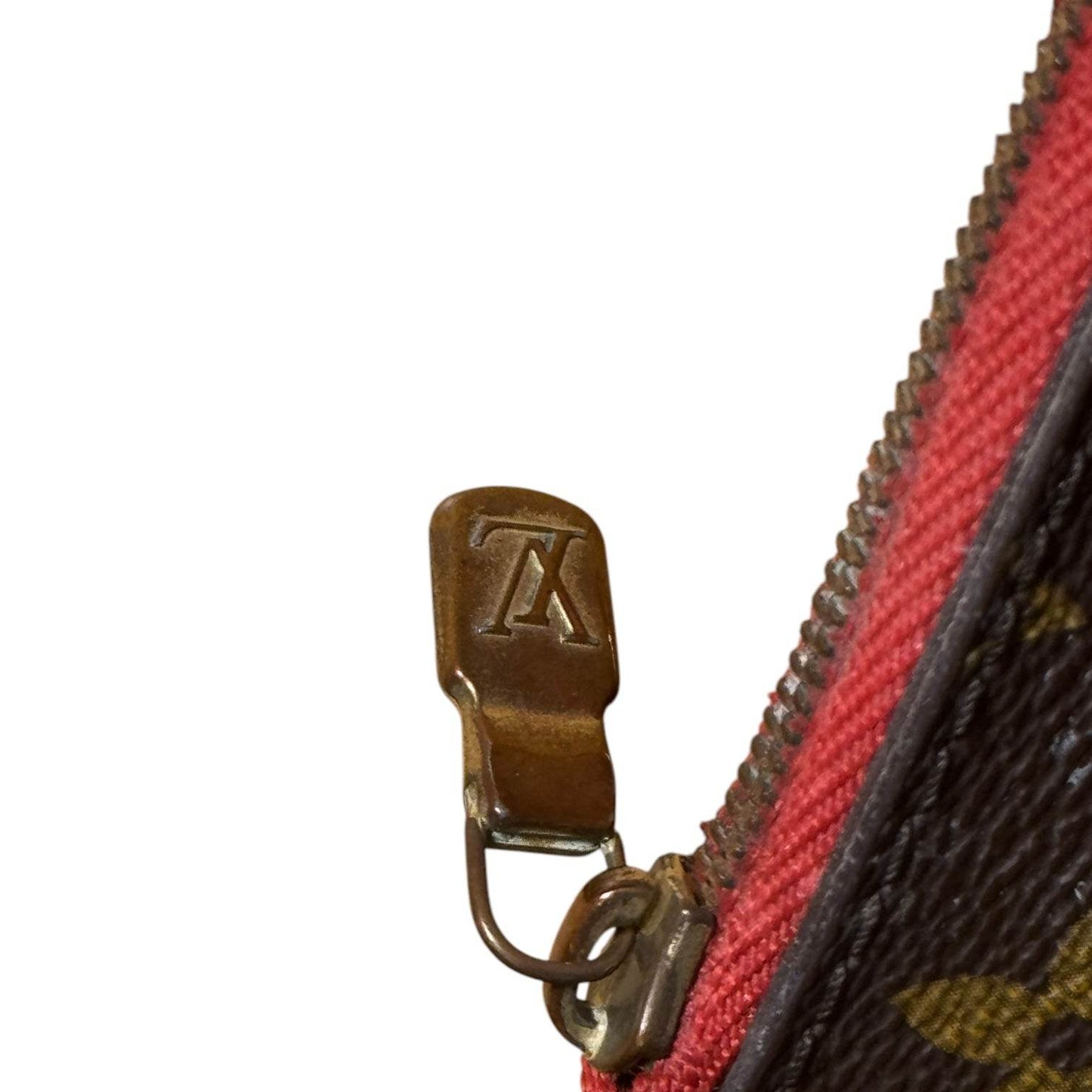 LOUIS VUITTON Neverfull Pouchette / Wristlet Monogram Brown in New Condition - Luxbrandz