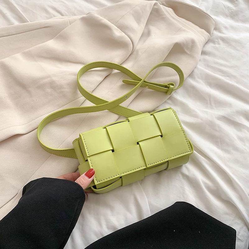 New Mini Trend Leather Woven Bags For Women Luxury Designer Small Handbags Shopper Evening Cross Shoulder Bag Bolsa Feminina - Luxbrandz