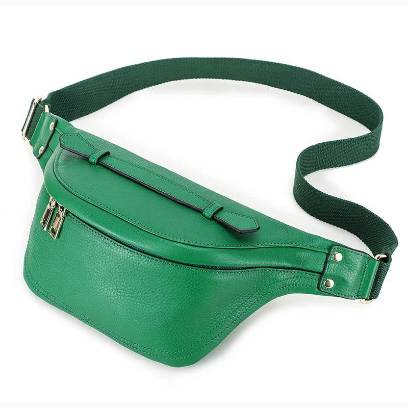 Genuine Leather Women Chest Bag 2022 Luxury Brand Crossbody Bag Female Travel Fanny Pack Waist Bag Fashion Shoulder Bag Designer - Luxbrandz
