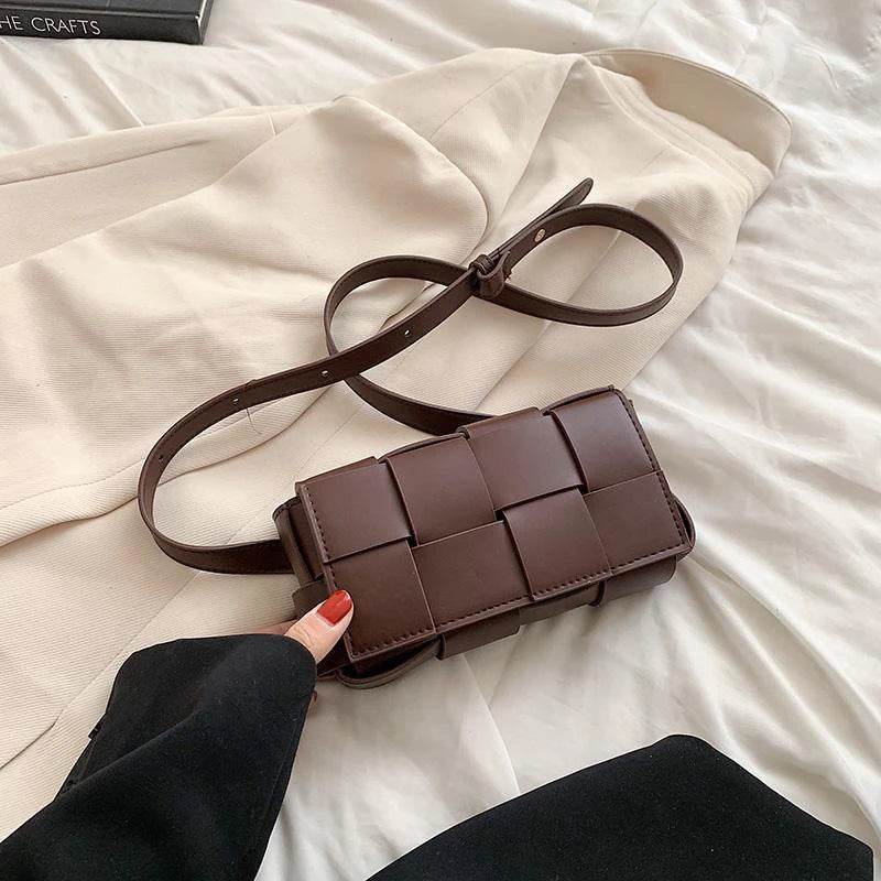 New Mini Trend Leather Woven Bags For Women Luxury Designer Small Handbags Shopper Evening Cross Shoulder Bag Bolsa Feminina - Luxbrandz