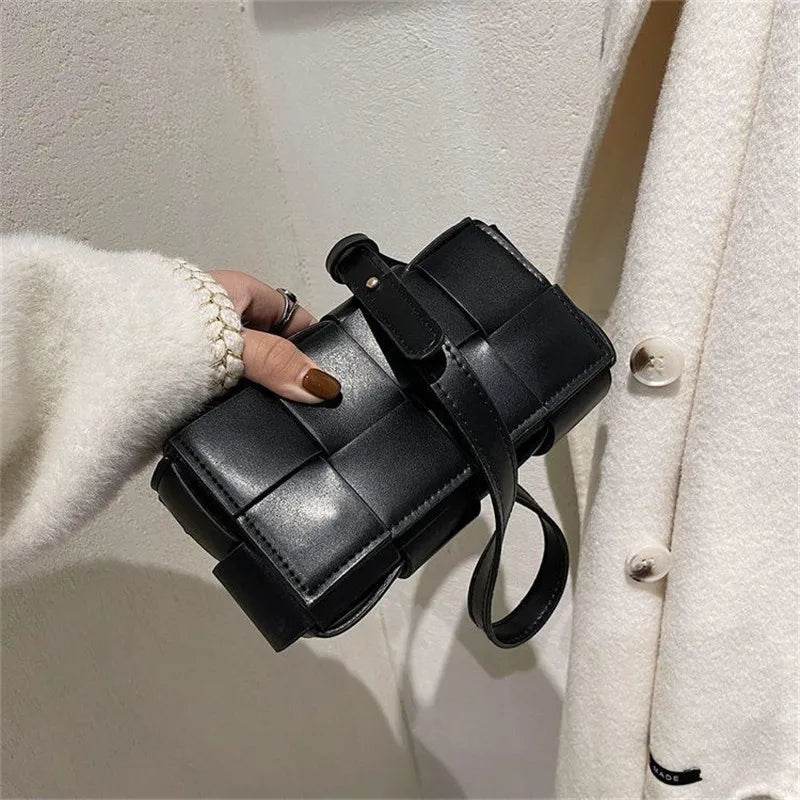 New Mini Trend Leather Woven Bags For Women Luxury Designer Small Handbags Shopper Evening Cross Shoulder Bag Bolsa Feminina - Luxbrandz