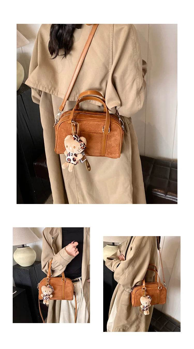 2024 Women’s Leopard Print Matte Handbag, Small Square Crossbody Shoulder Bag for Women - Luxbrandz