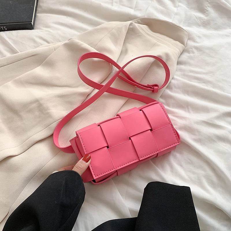 New Mini Trend Leather Woven Bags For Women Luxury Designer Small Handbags Shopper Evening Cross Shoulder Bag Bolsa Feminina - Luxbrandz