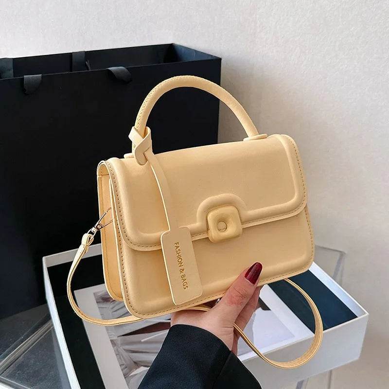 Women’s Leather Shoulder Bag 2024 Trend Brand Small Square Bags Luxury Designer Handbag Fashion Crossbody Messenger Bag Tote Bag - Luxbrandz