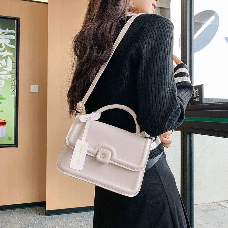 Women’s Leather Shoulder Bag 2024 Trend Brand Small Square Bags Luxury Designer Handbag Fashion Crossbody Messenger Bag Tote Bag - Luxbrandz