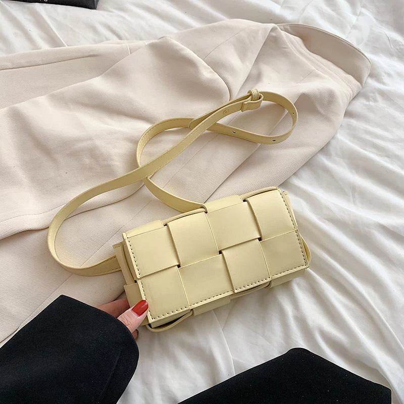 New Mini Trend Leather Woven Bags For Women Luxury Designer Small Handbags Shopper Evening Cross Shoulder Bag Bolsa Feminina - Luxbrandz