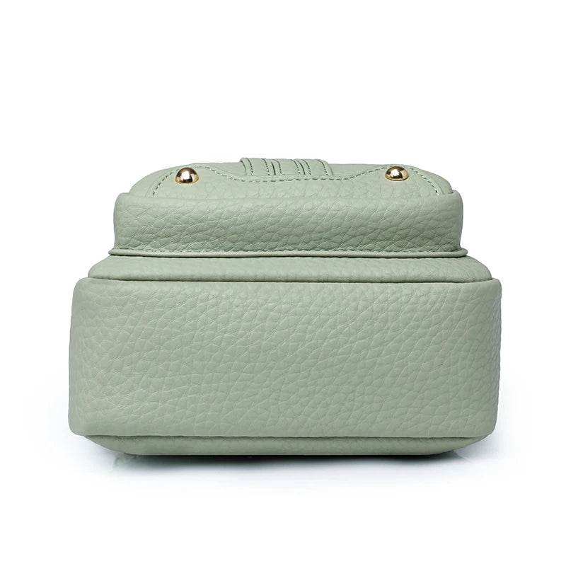 Women’s Casual Chest Bag Fashion Solid Color Luxury Leather Female Sling Crossbody Bag Stylish Outdoor Shoulder Bag for Girls - Luxbrandz