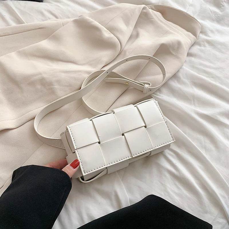 New Mini Trend Leather Woven Bags For Women Luxury Designer Small Handbags Shopper Evening Cross Shoulder Bag Bolsa Feminina - Luxbrandz