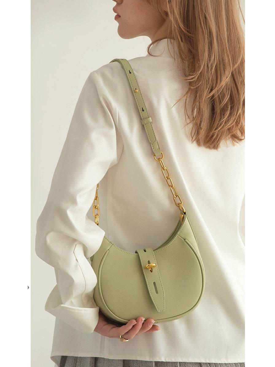 Western Style Leather Light Luxury Saddle Bag - Luxbrandz