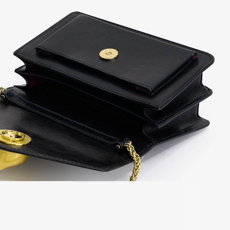 Niche Light Luxury Leather Women's Fashion Chain Messenger Bag - Luxbrandz
