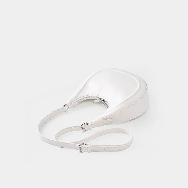 New Crescent Light Luxury Leather Crossbody Saddle Bag - Luxbrandz