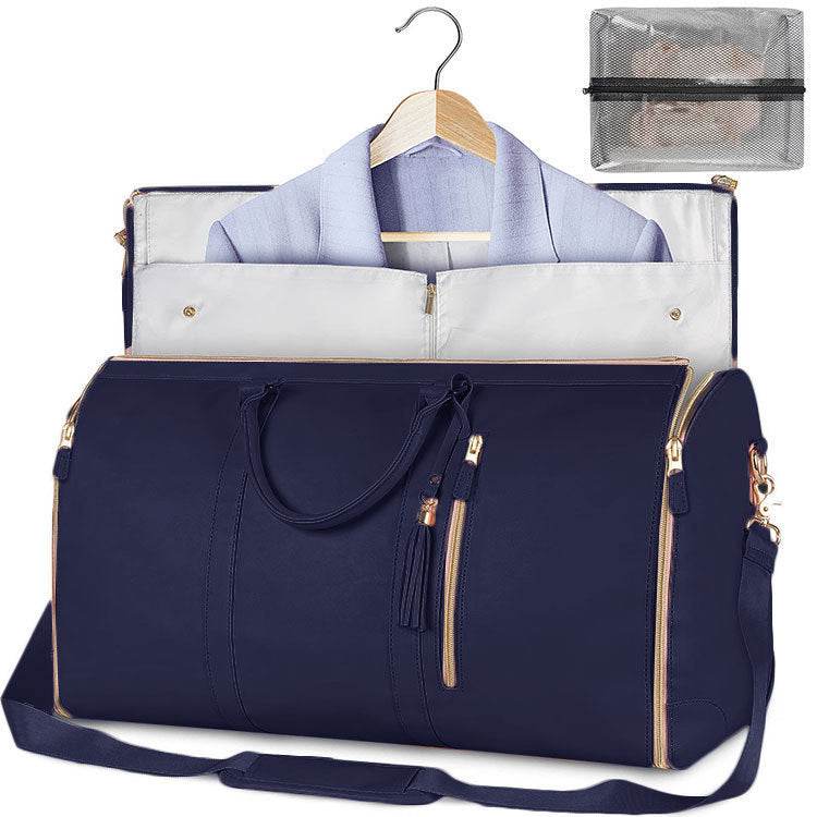 Large Capacity Travel Duffle Bag Women's Handbag Folding Suit Bag Waterproof Clothes Totes - Luxbrandz