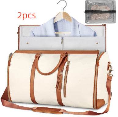 Large Capacity Travel Duffle Bag Women's Handbag Folding Suit Bag Waterproof Clothes Totes - Luxbrandz