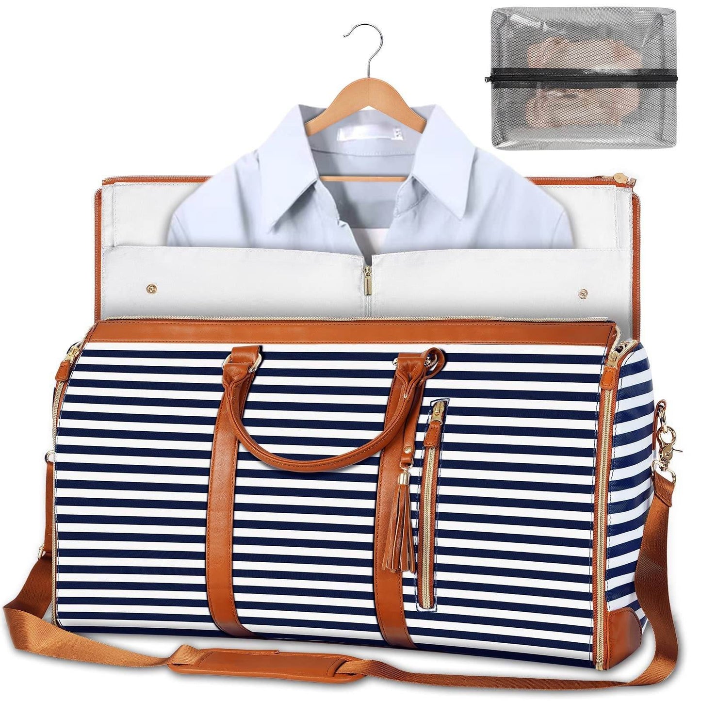 Large Capacity Travel Duffle Bag Women's Handbag Folding Suit Bag Waterproof Clothes Totes - Luxbrandz