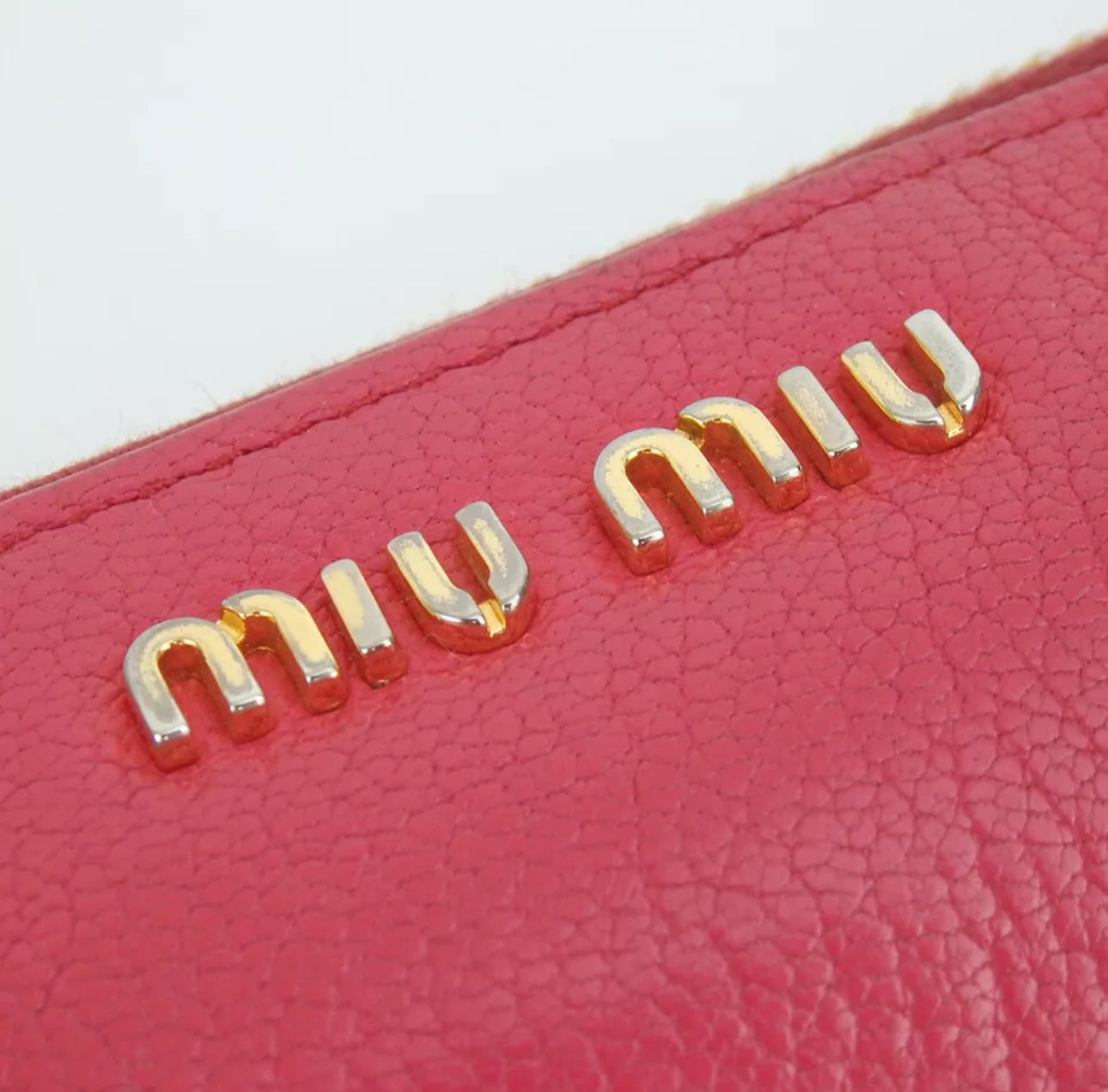 MIU MIU Pink Zip Around Continental Wallet in excellent condition