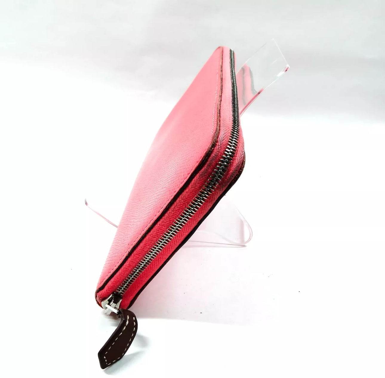 Hermes Long Wallet Pink Leather in excellent condition. - Luxbrandz