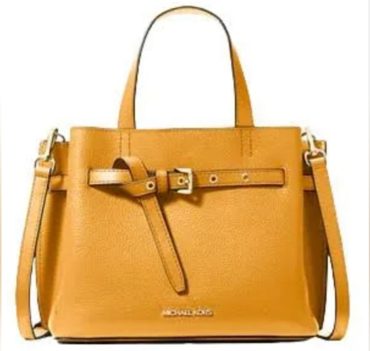 Michael Kors Hamilton Small Satchel Shoulder Crossbody Bag Honey Comb Color