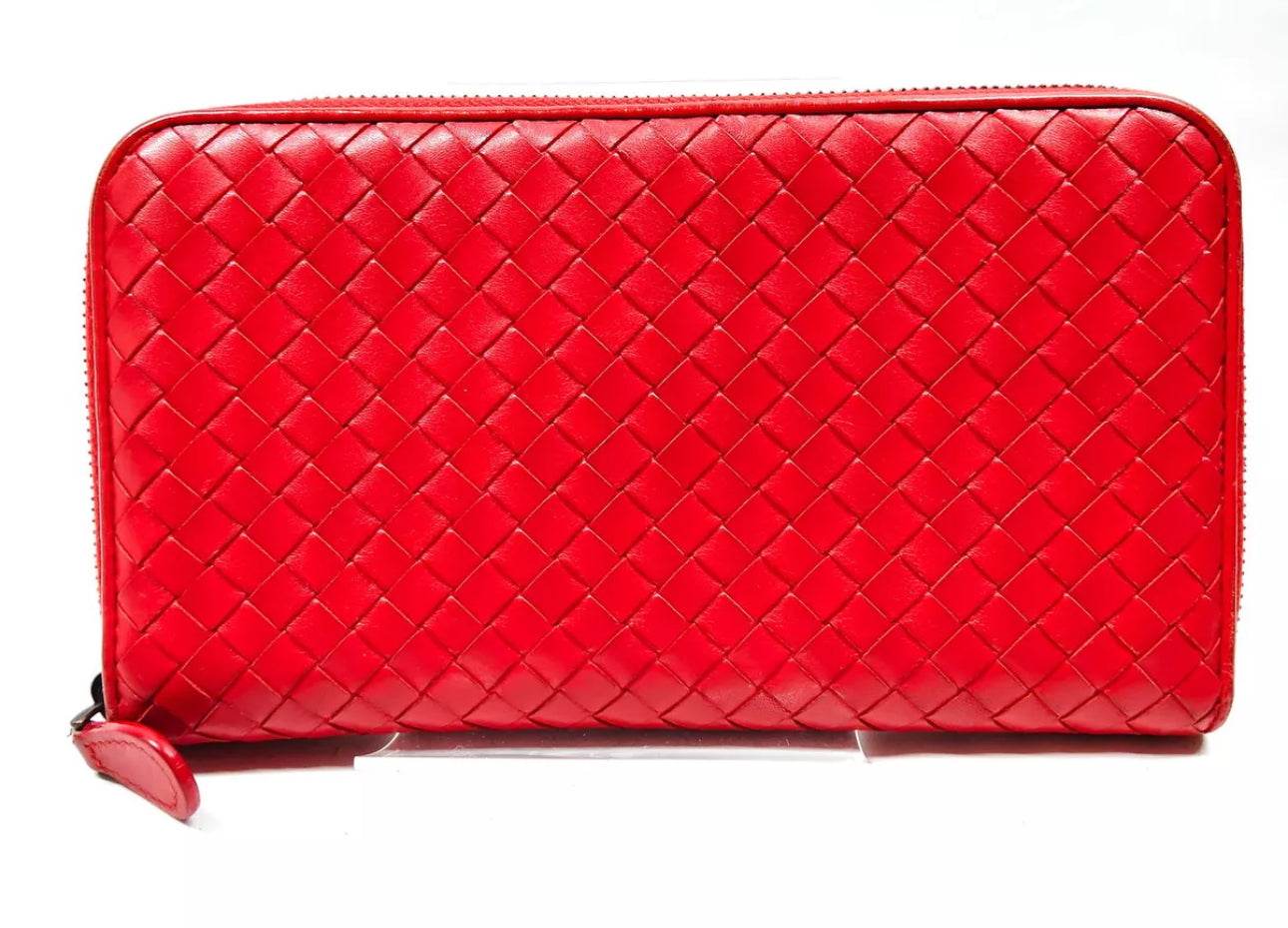 Bottega Veneta Soft Leather Wallet Golden Red zip around wallet excellent condition - Luxbrandz