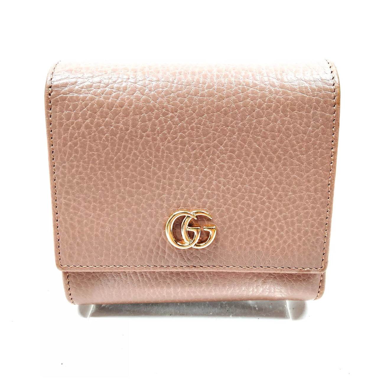 Gucci Marmont GG Ebony Tri-Fold Wallet New - Luxbrandz