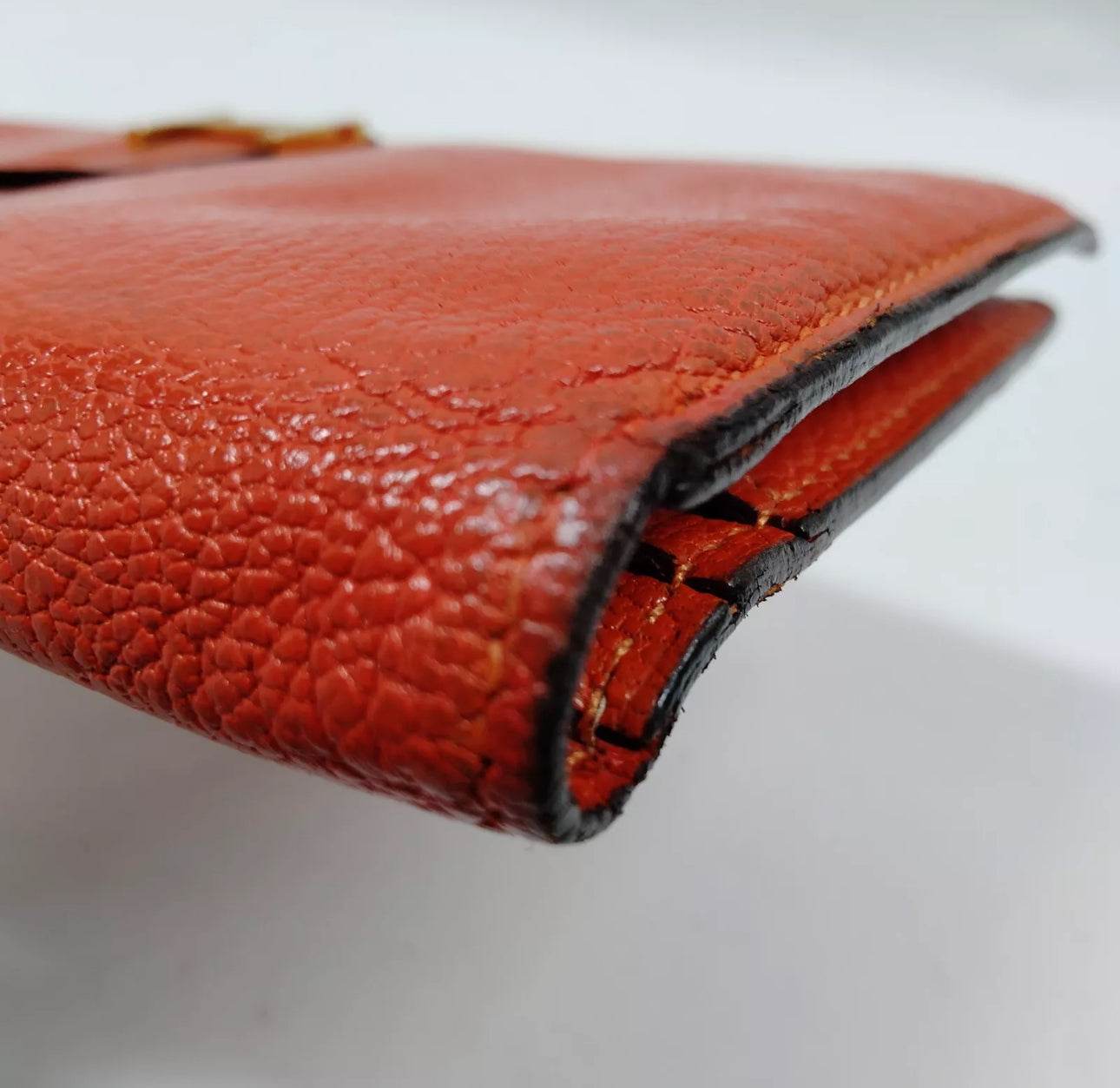 Hermes Long Wallet Red Leather in excellent condition. luxurious timeless design handmade - Luxbrandz