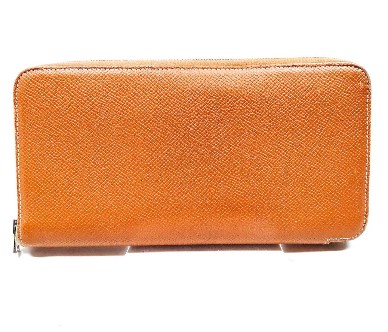 Hermes Long Wallet Lime Brown Leather in excellent condition. - Luxbrandz